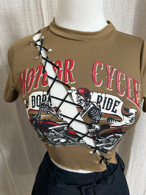 The “Born To Ride” Crop Tee