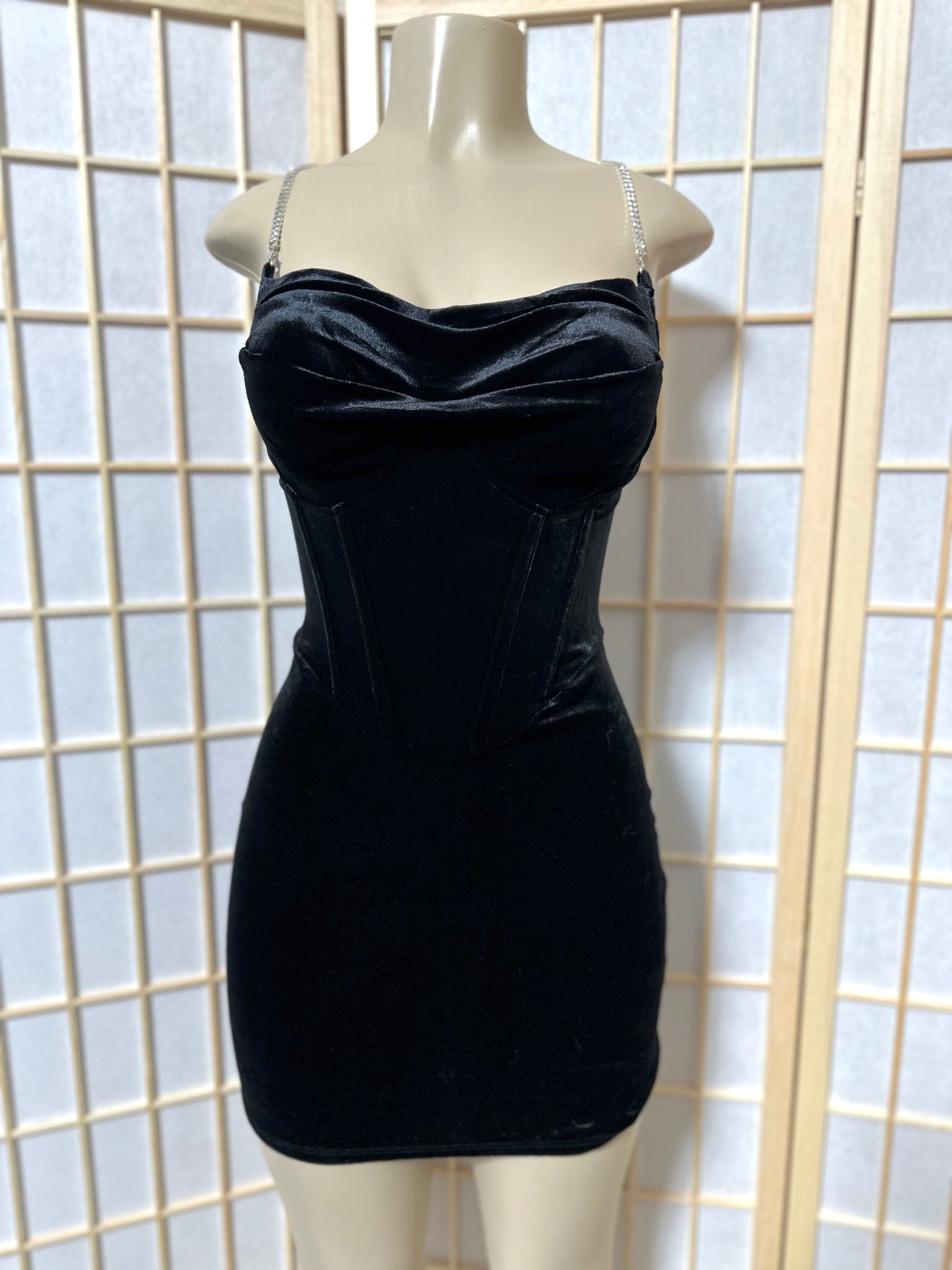 The “Velvet & Shimmer” Corset Dress