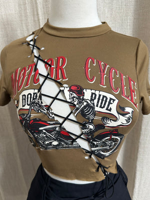 The “Born To Ride” Crop Tee