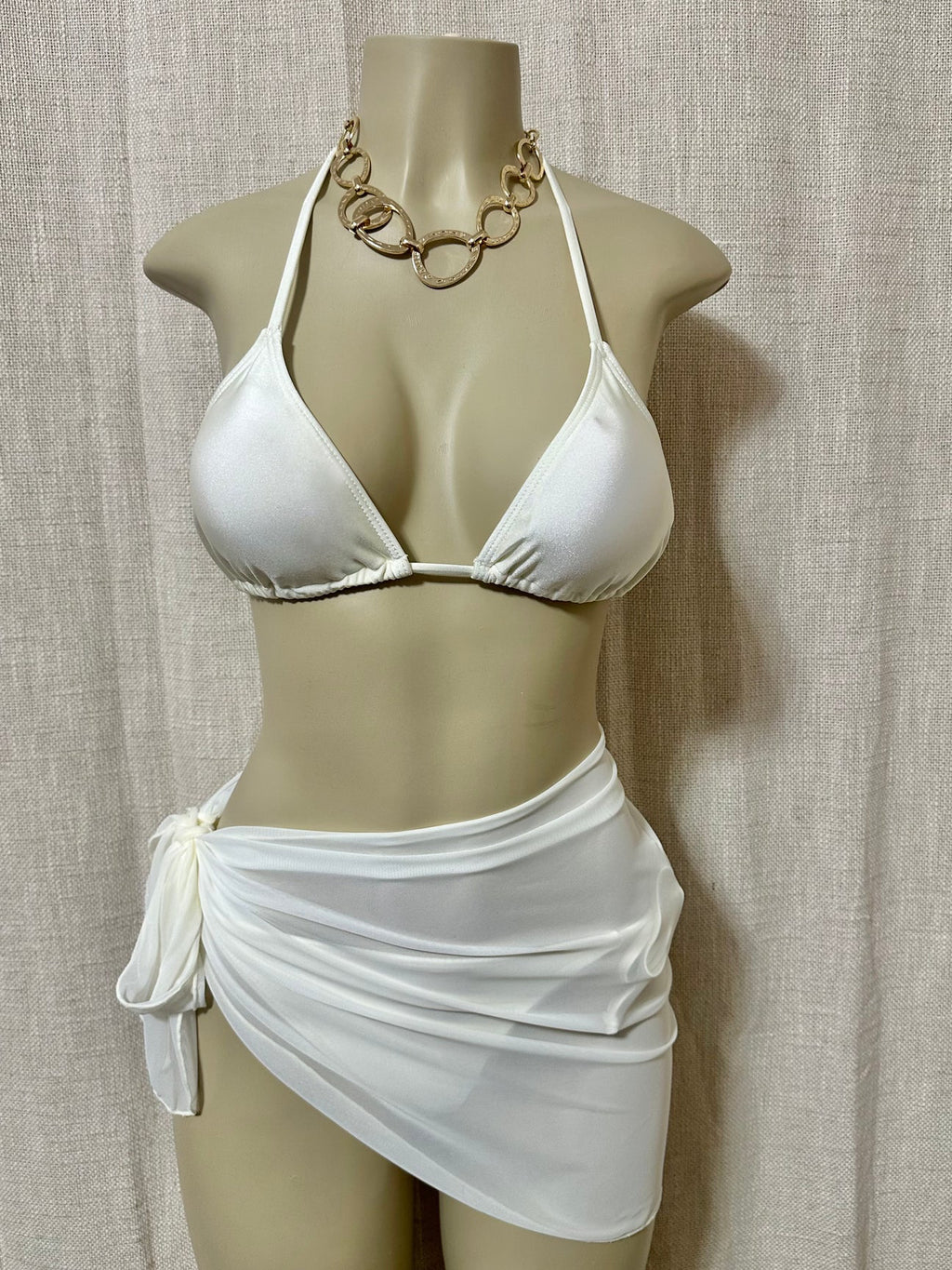 The “Summer Days” 3 Piece Bikini Set In Ivory