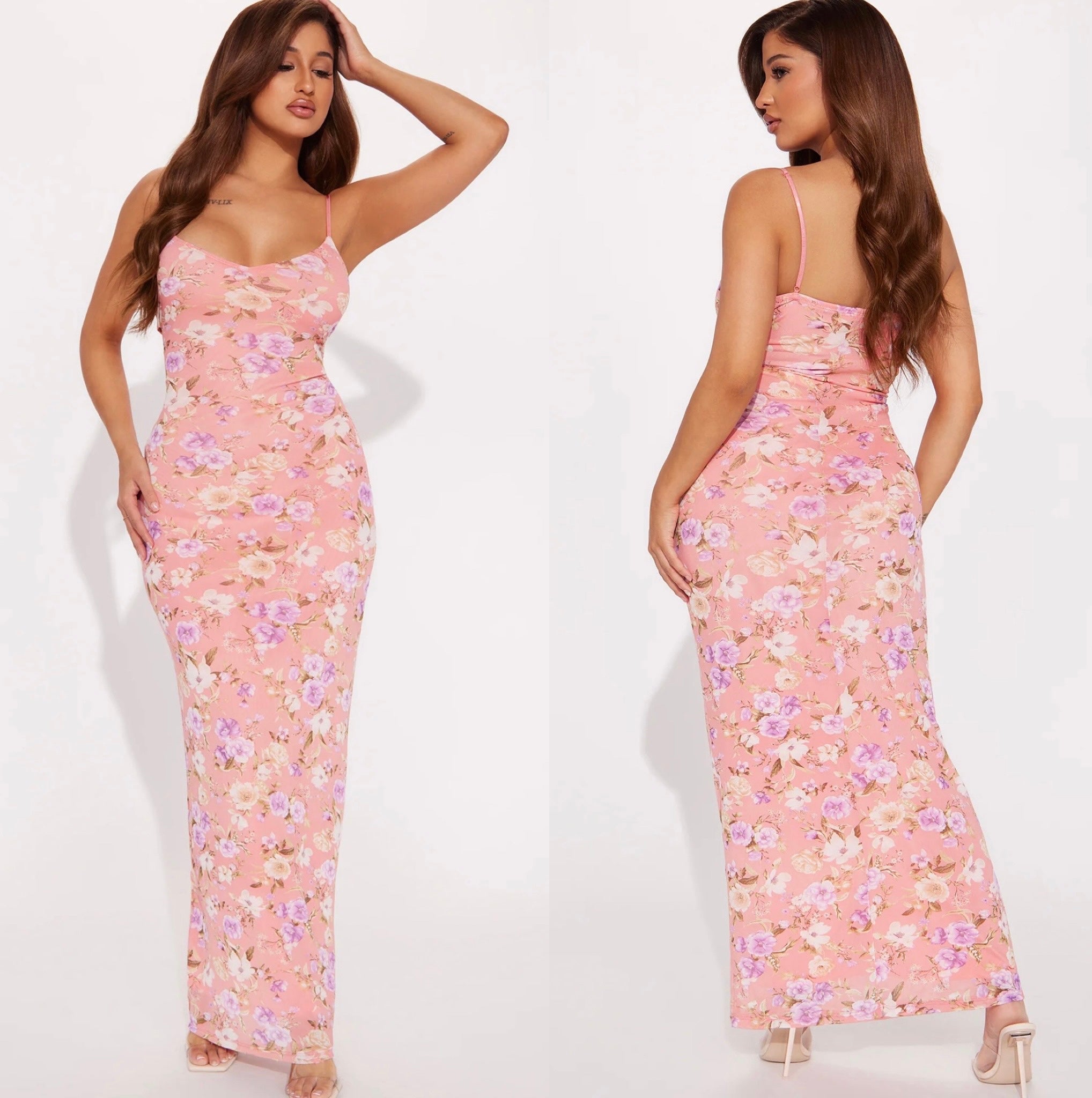 The “Jasmine” Maxi Dress In Blush