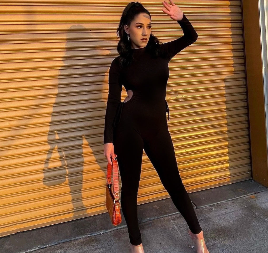 The “Baddie Babe” Ribbed Jumpsuit