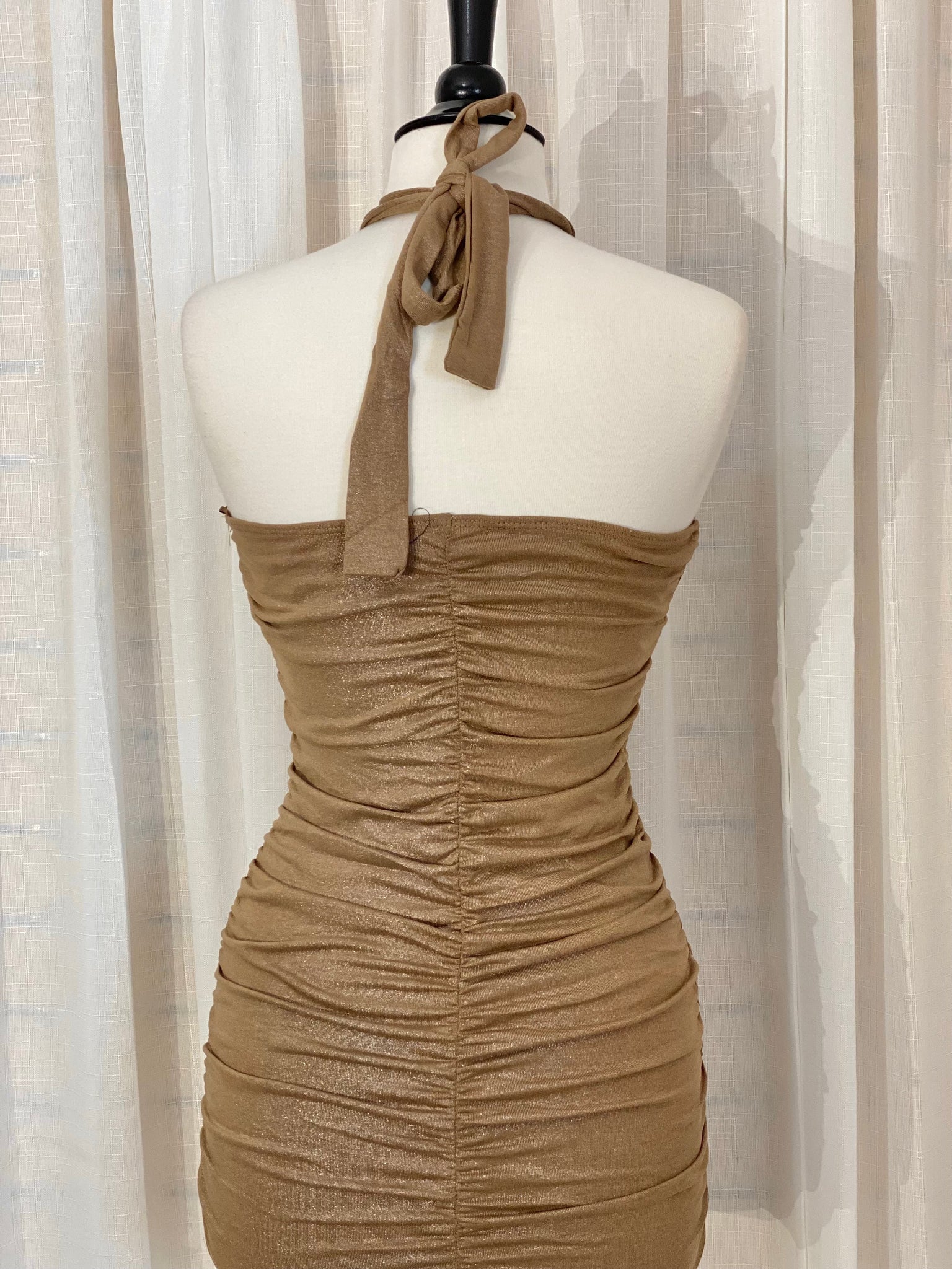 “ Champagne Toast” Ruched Dress