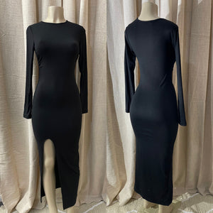 The “Kimmy” Long Sleeve Dress In Black