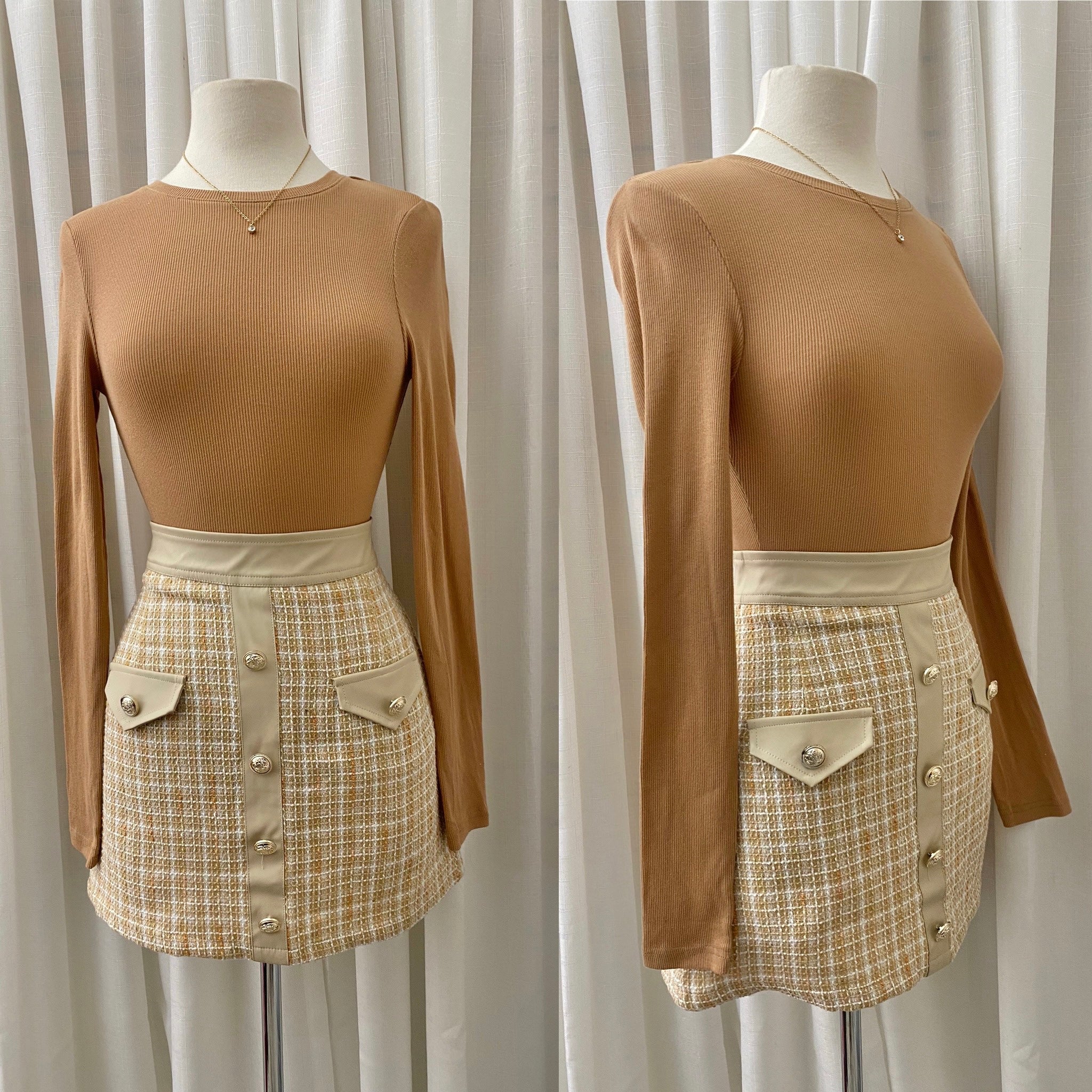 The “Preppy Babe” Tweed Skirt