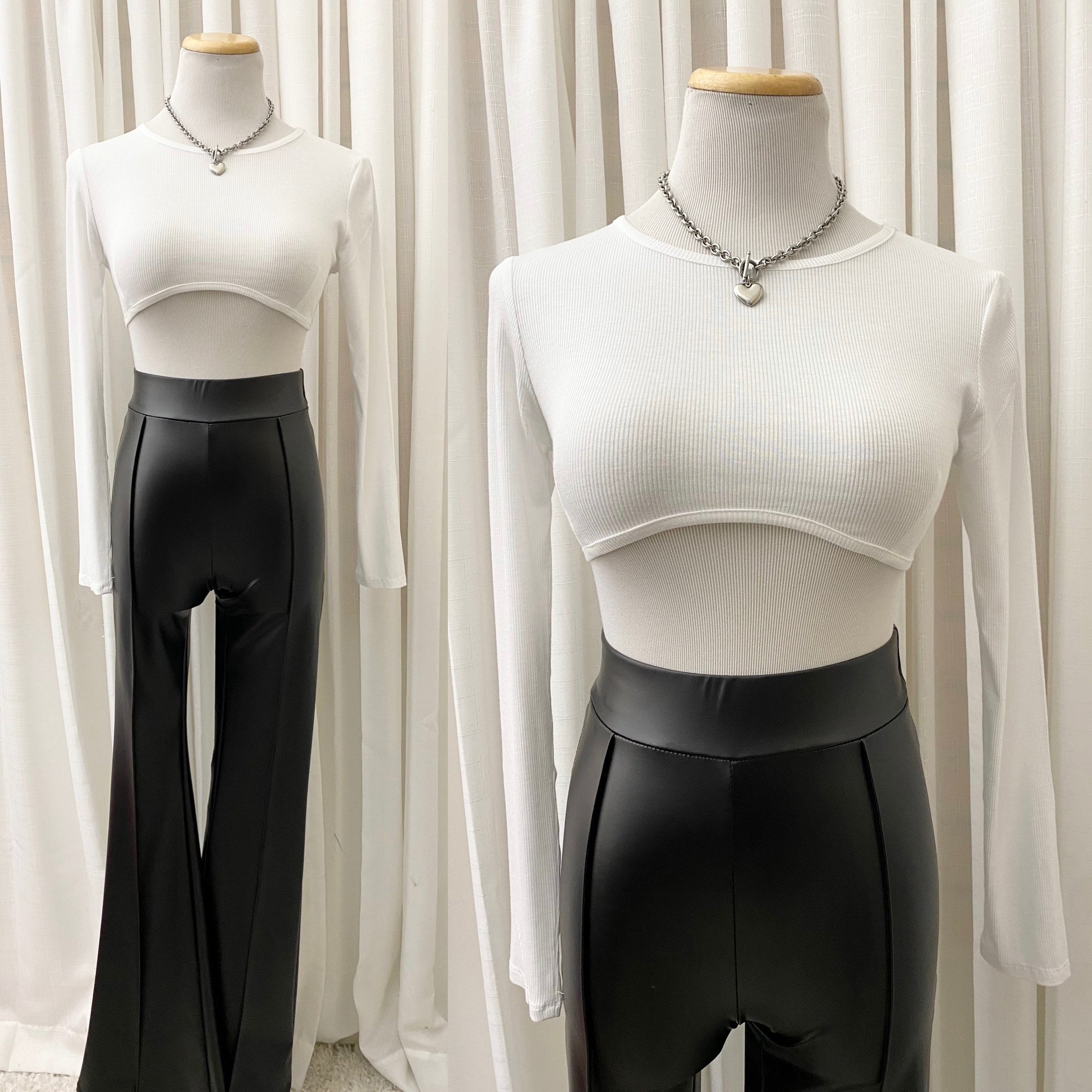 The “Kylie” Ribbed Crop Top In White